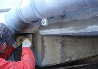 Handmatige betonreparatie
